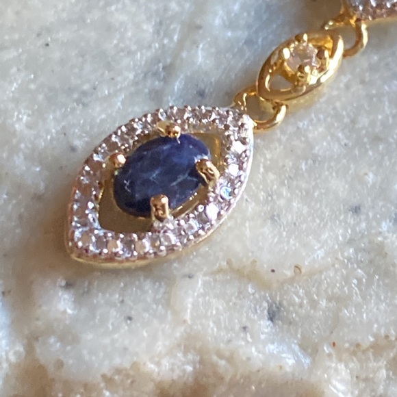 🆕18K Gold Over Sterling Silver 2.17ct Multi-Gem /Diamond Accent Necklace - Picture 6 of 12